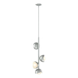 Hubbardton Forge 2022 Vintage Platinum Vintage Platinum Opal Glass (GG) Multi Brooklyn 4-Light Double Shade Vertical Pendant