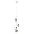 Hubbardton Forge 2022 Vintage Platinum Sterling Opal Glass (GG) Multi Brooklyn 4-Light Double Shade Vertical Pendant