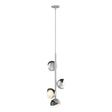 Hubbardton Forge 2022 Vintage Platinum Ink Opal Glass (GG) Multi Brooklyn 4-Light Double Shade Vertical Pendant