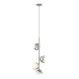 Hubbardton Forge 2022 Sterling White Opal Glass (GG) Multi Brooklyn 4-Light Double Shade Vertical Pendant