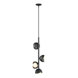 Hubbardton Forge 2022 Ink Black Opal Glass (GG) Multi Brooklyn 4-Light Double Shade Vertical Pendant