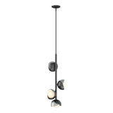 Hubbardton Forge 2022 Ink Vintage Platinum Opal Glass (GG) Multi Brooklyn 4-Light Double Shade Vertical Pendant