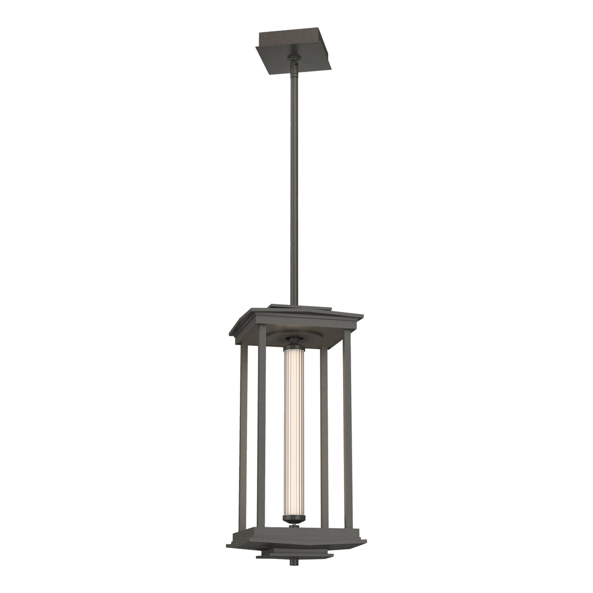 Hubbardton Forge 2023 Dark Smoke Clear Glass (ZM) Multi Athena 1-Light Medium LED Lantern