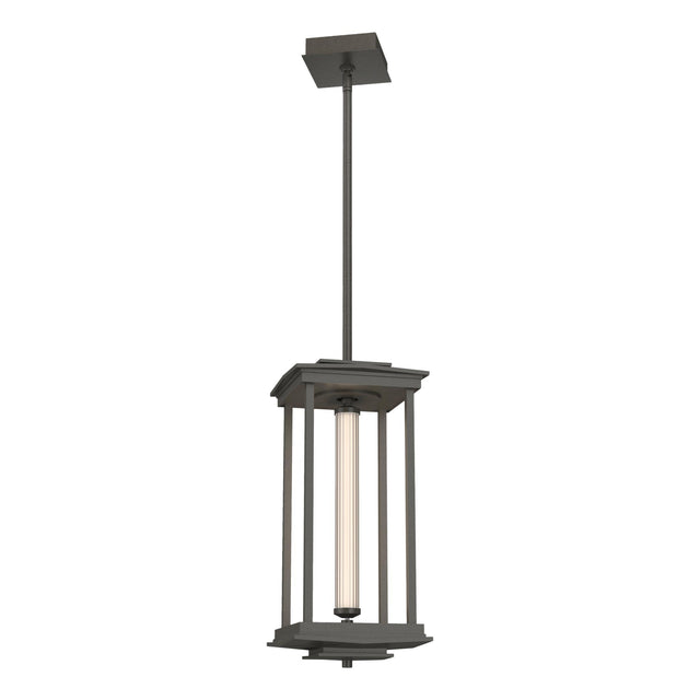 Hubbardton Forge 2023 Dark Smoke Clear Glass (ZM) Multi Athena 1-Light Medium LED Lantern