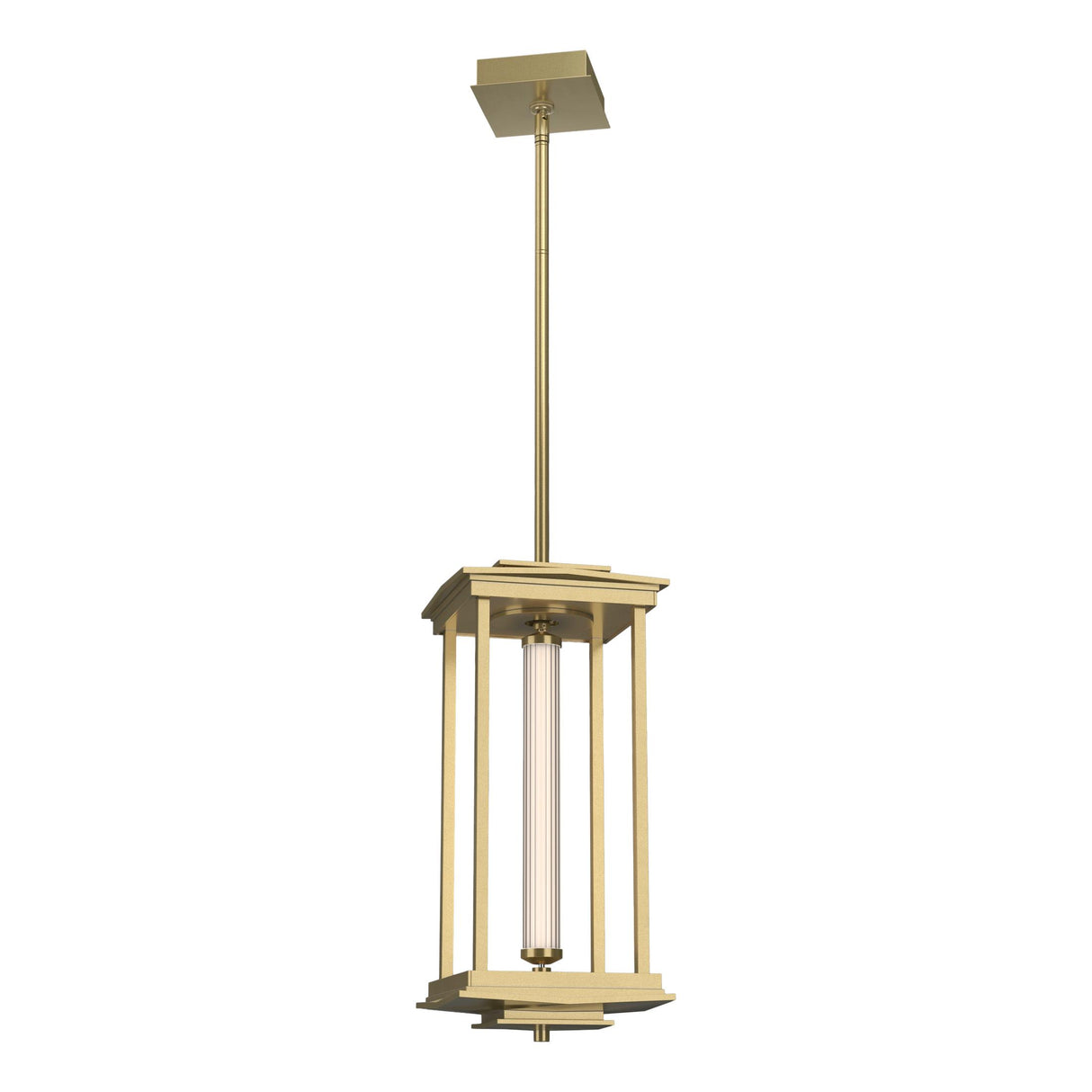 Hubbardton Forge 2023 Modern Brass Clear Glass (ZM) Multi Athena 1-Light Medium LED Lantern