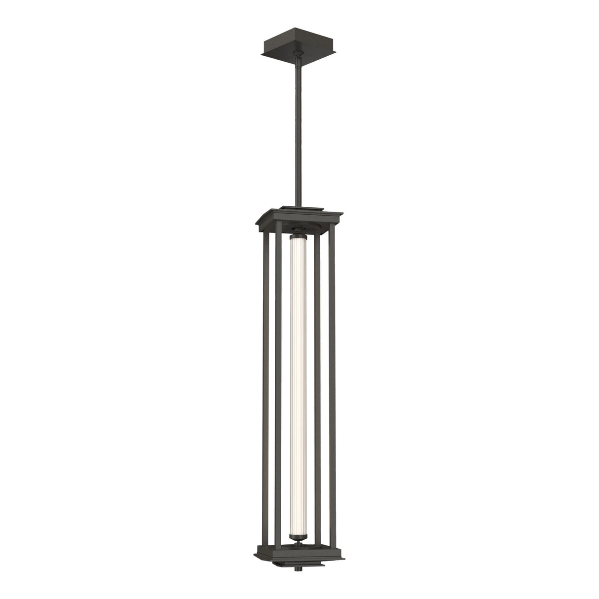 Hubbardton Forge 2023 Dark Smoke Clear Glass (ZM) Multi Athena 1-Light Large LED Lantern
