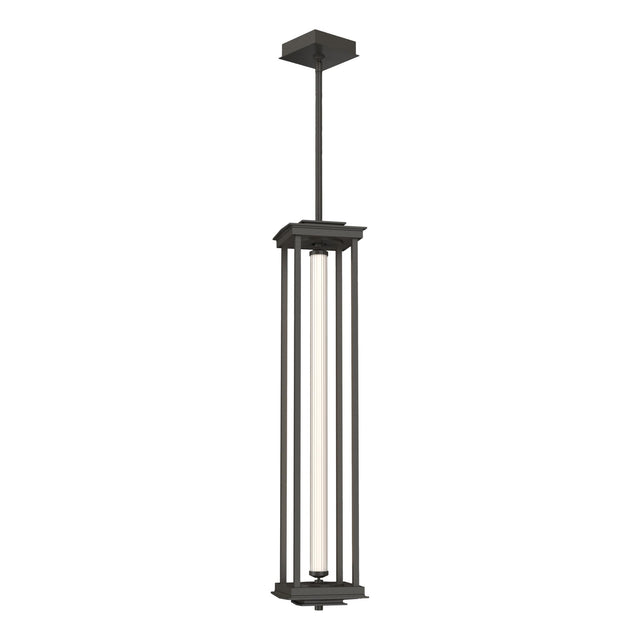 Hubbardton Forge 2023 Dark Smoke Clear Glass (ZM) Multi Athena 1-Light Large LED Lantern