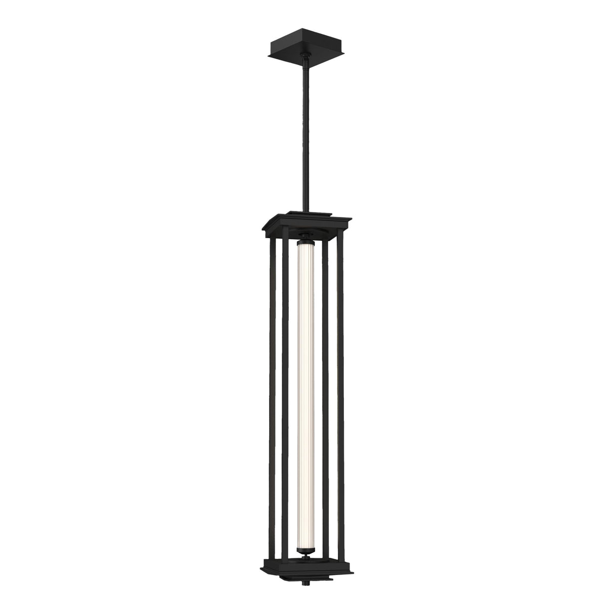 Hubbardton Forge 2023 Black Clear Glass (ZM) Multi Athena 1-Light Large LED Lantern