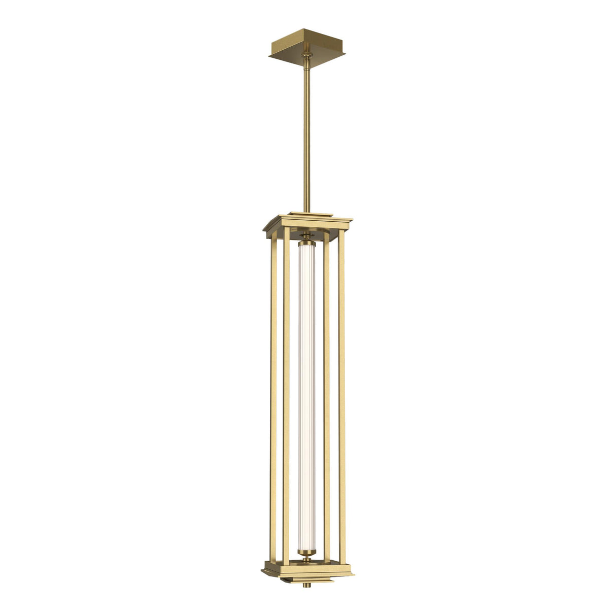 Hubbardton Forge 2023 Modern Brass Clear Glass (ZM) Multi Athena 1-Light Large LED Lantern