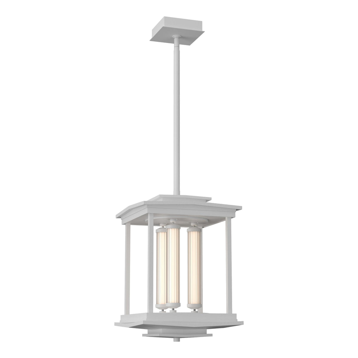 Hubbardton Forge 2023 White Clear Glass (ZM) Multi Athena 3-Light LED Lantern