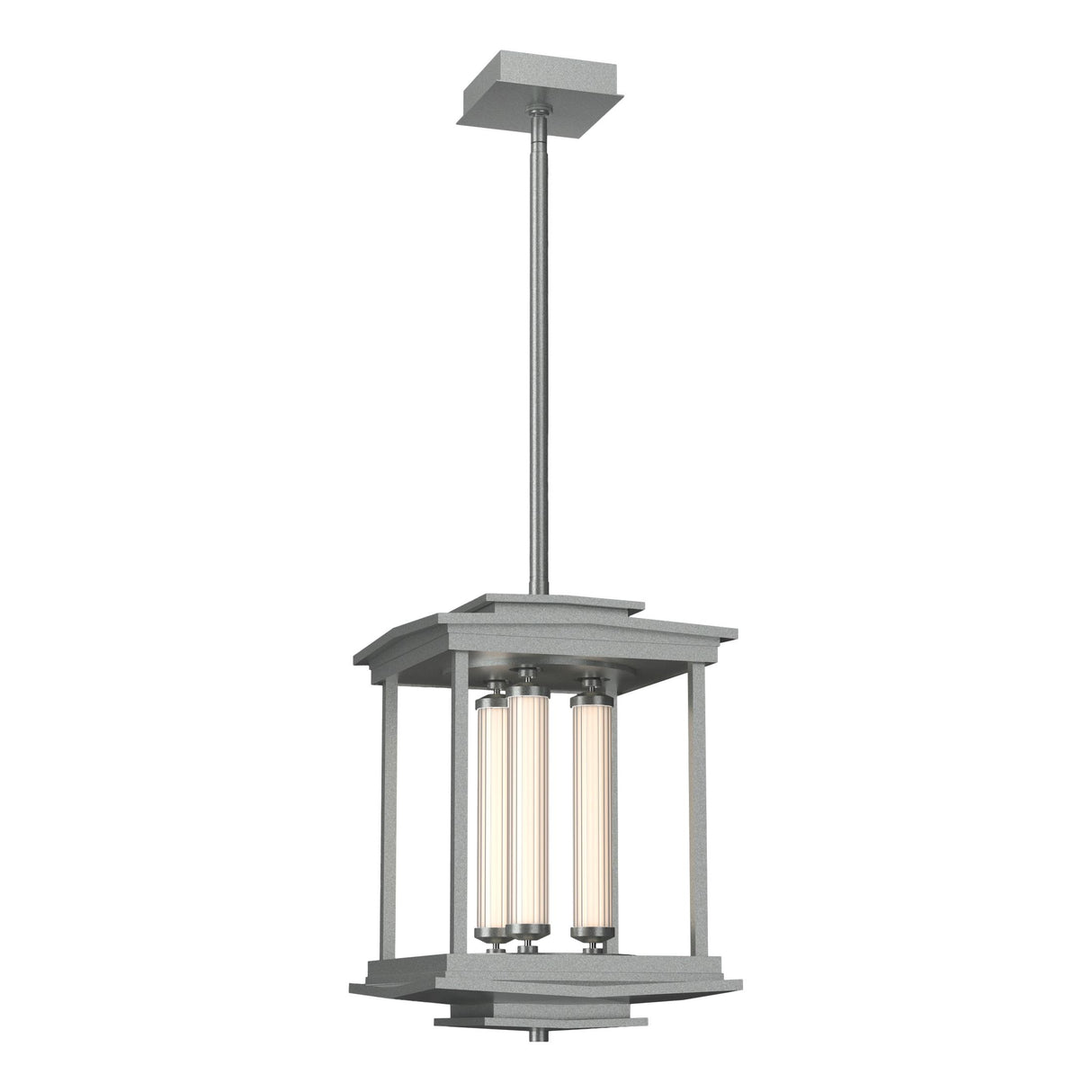 Hubbardton Forge 2023 Vintage Platinum Clear Glass (ZM) Multi Athena 3-Light LED Lantern
