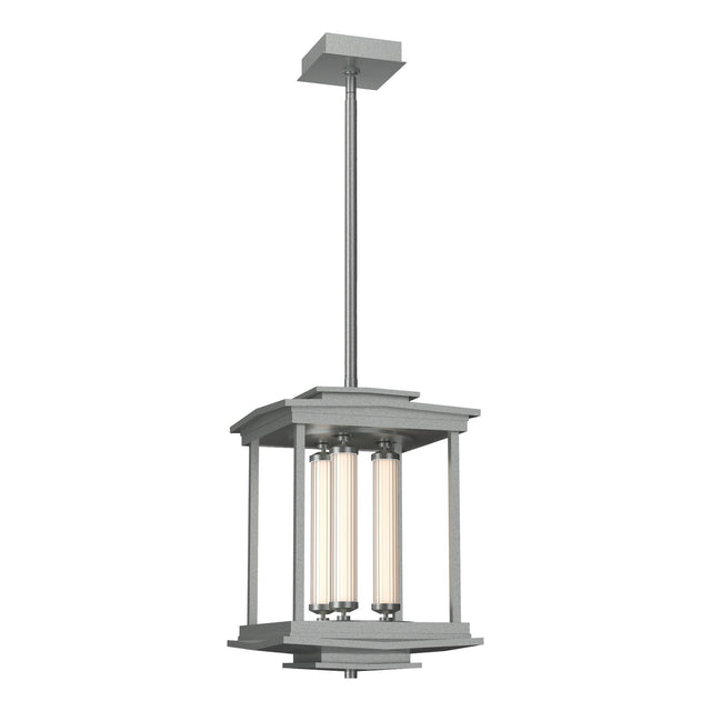 Hubbardton Forge 2023 Vintage Platinum Clear Glass (ZM) Multi Athena 3-Light LED Lantern