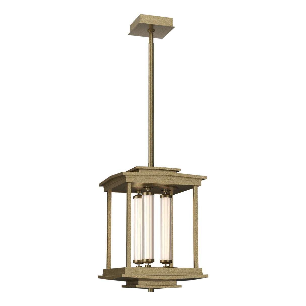 Hubbardton Forge 2023 Soft Gold Clear Glass (ZM) Multi Athena 3-Light LED Lantern