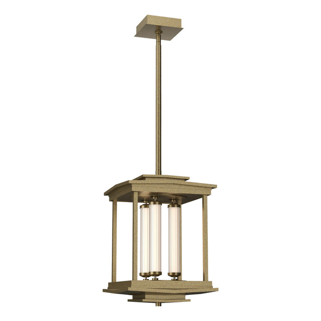 Hubbardton Forge 2023 Soft Gold Clear Glass (ZM) Multi Athena 3-Light LED Lantern