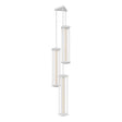 Hubbardton Forge 2023 White Clear Glass (ZM) Multi Athena Triple Tall LED Lantern