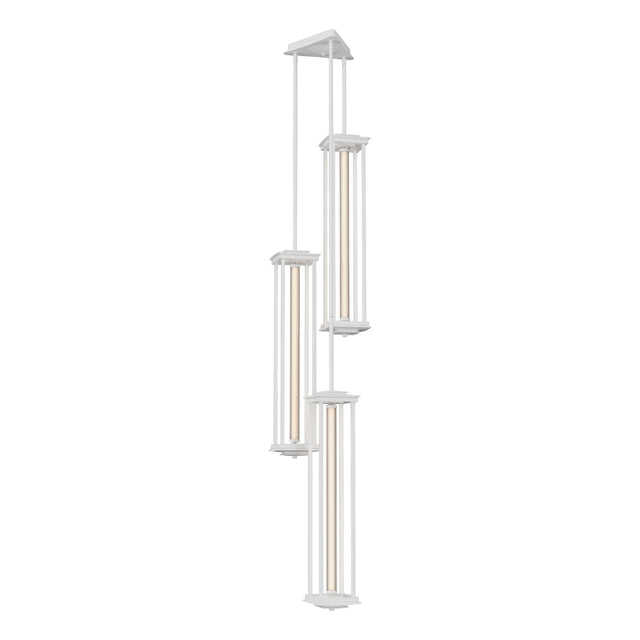 Hubbardton Forge 2023 White Clear Glass (ZM) Multi Athena Triple Tall LED Lantern
