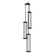 Hubbardton Forge 2023 Dark Smoke Clear Glass (ZM) Multi Athena Triple Tall LED Lantern