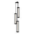 Hubbardton Forge 2023 Black Clear Glass (ZM) Multi Athena Triple Tall LED Lantern