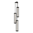 Hubbardton Forge 2023 Oil Rubbed Bronze Clear Glass (ZM) Multi Athena Triple Tall LED Lantern