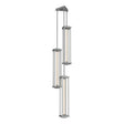 Hubbardton Forge 2023 Vintage Platinum Clear Glass (ZM) Multi Athena Triple Tall LED Lantern