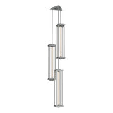 Hubbardton Forge 2023 Vintage Platinum Clear Glass (ZM) Multi Athena Triple Tall LED Lantern