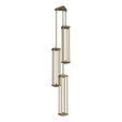 Hubbardton Forge 2023 Soft Gold Clear Glass (ZM) Multi Athena Triple Tall LED Lantern