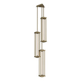 Hubbardton Forge 2023 Soft Gold Clear Glass (ZM) Multi Athena Triple Tall LED Lantern