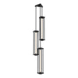 Hubbardton Forge 2023 Ink Clear Glass (ZM) Multi Athena Triple Tall LED Lantern