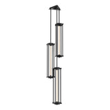 Hubbardton Forge 2023 Ink Clear Glass (ZM) Multi Athena Triple Tall LED Lantern