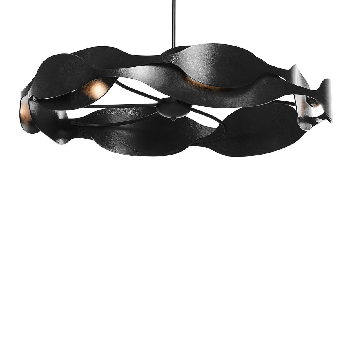 Hubbardton Forge 2020 Black Multi Waves Pendant
