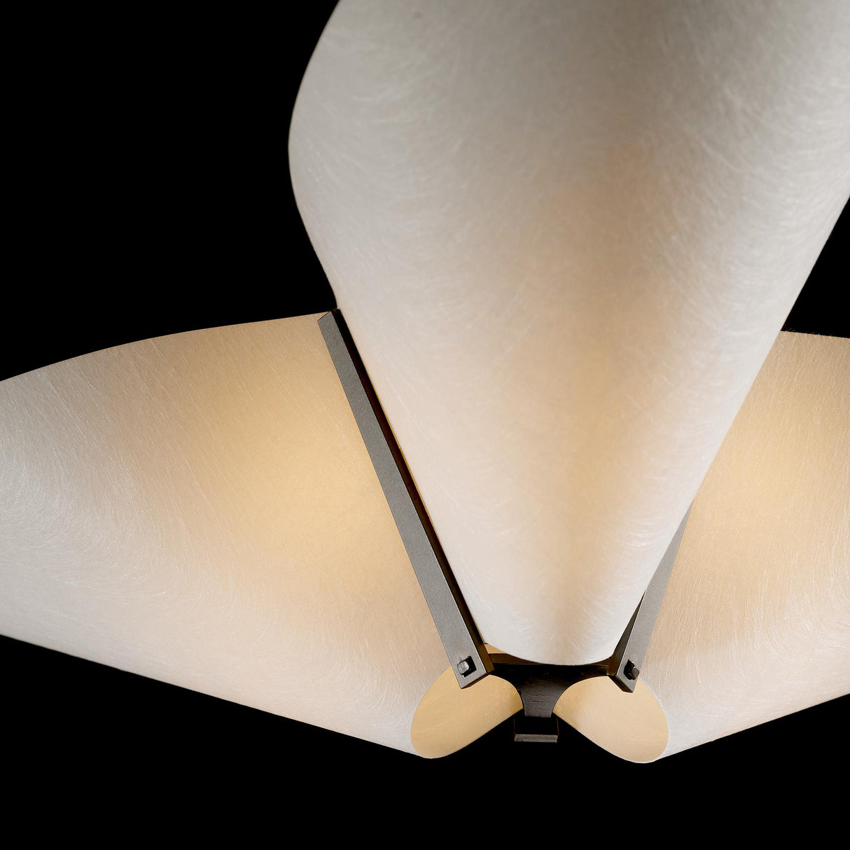 Hubbardton Forge 2011 Dark Smoke Spun Frost (SH) Multi Kirigami 3 Light Pendant