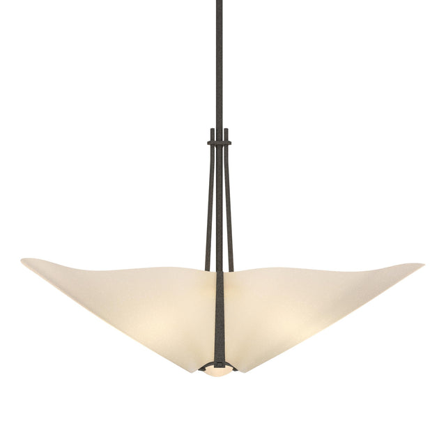 Hubbardton Forge 2011 Natural Iron Spun Frost (SH) Multi Kirigami 3 Light Pendant