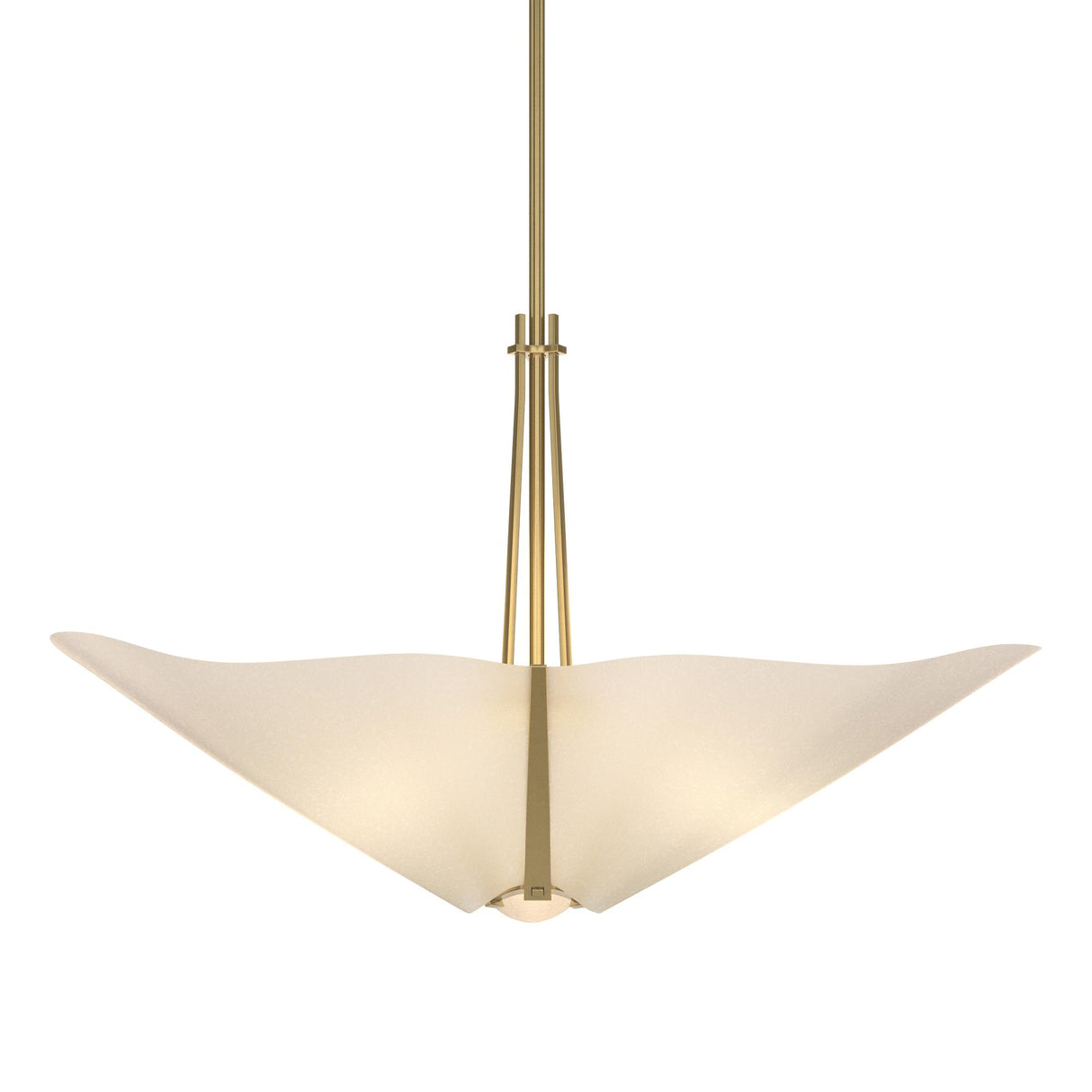 Hubbardton Forge 2011 Modern Brass Spun Frost (SH) Multi Kirigami 3 Light Pendant