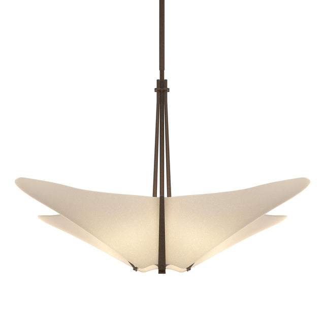 Hubbardton Forge 2011 Bronze Spun Frost (SH) Multi Kirigami 4 Light Pendant