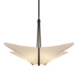 Hubbardton Forge 2011 Dark Smoke Spun Frost (SH) Multi Kirigami 4 Light Pendant