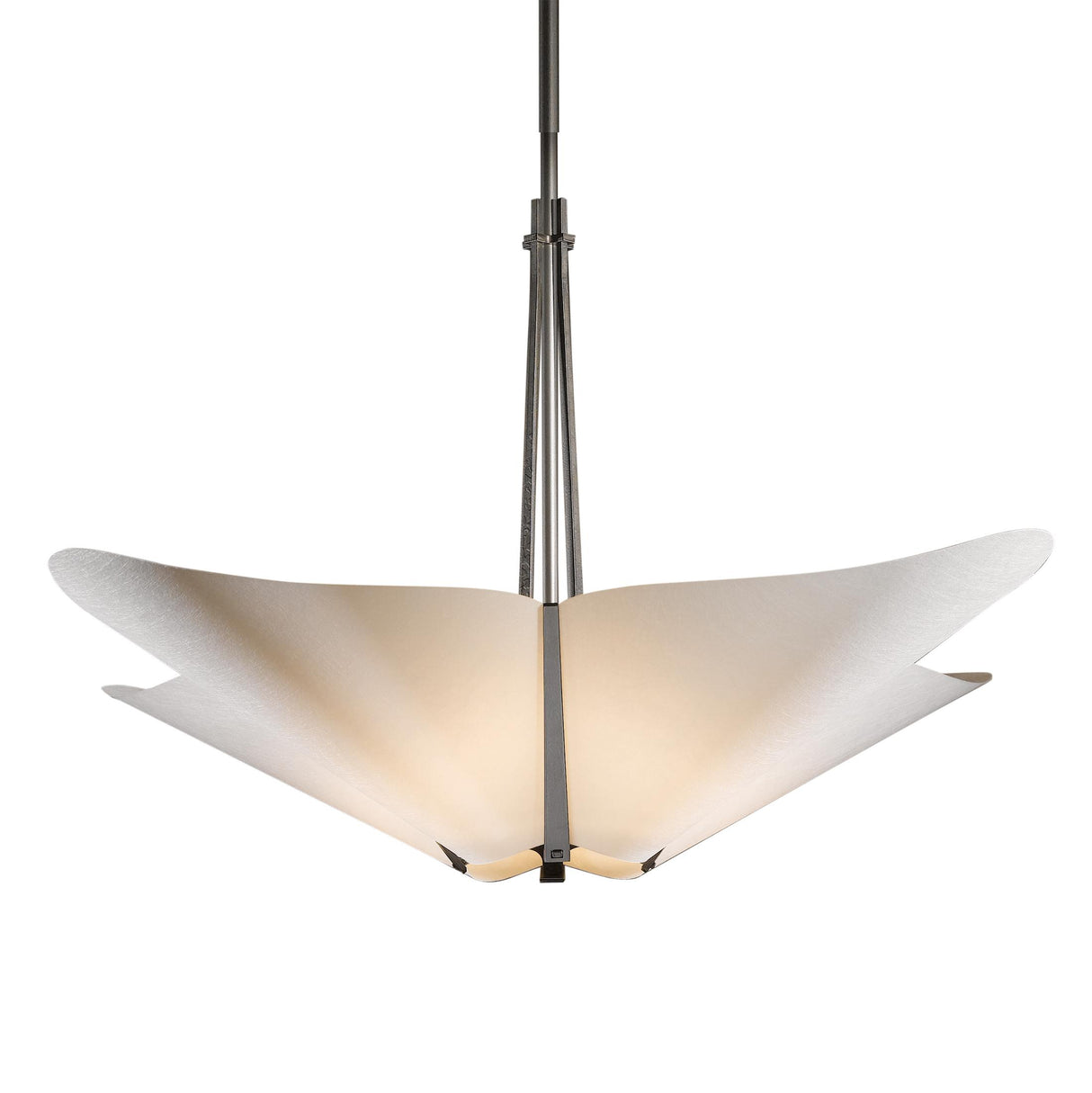 Hubbardton Forge 2011 Dark Smoke Spun Frost (SH) Multi Kirigami 4 Light Pendant