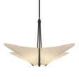 Hubbardton Forge 2011 Natural Iron Spun Frost (SH) Multi Kirigami 4 Light Pendant