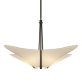 Hubbardton Forge 2011 Natural Iron Spun Frost (SH) Multi Kirigami 4 Light Pendant