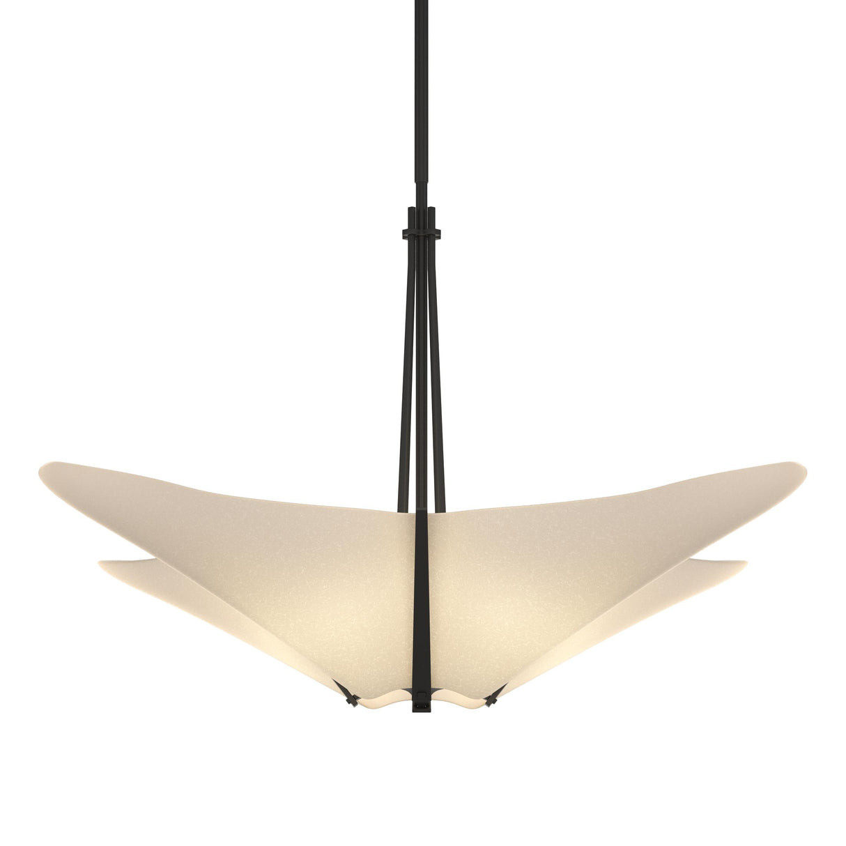 Hubbardton Forge 2011 Black Spun Frost (SH) Multi Kirigami 4 Light Pendant