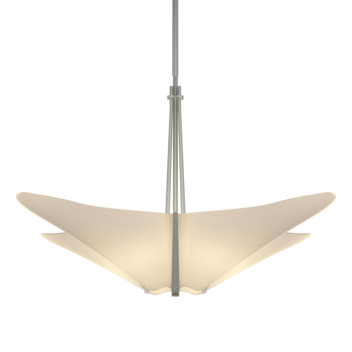 Hubbardton Forge 2011 Vintage Platinum Spun Frost (SH) Multi Kirigami 4 Light Pendant