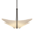 Hubbardton Forge 2011 Oil Rubbed Bronze Spun Frost (SH) Multi Kirigami 4 Light Pendant