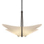 Hubbardton Forge 2011 Oil Rubbed Bronze Spun Frost (SH) Multi Kirigami 4 Light Pendant
