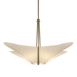 Hubbardton Forge 2011 Soft Gold Spun Frost (SH) Multi Kirigami 4 Light Pendant