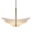 Hubbardton Forge 2011 Soft Gold Spun Frost (SH) Multi Kirigami 4 Light Pendant