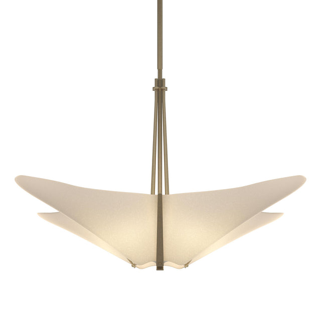 Hubbardton Forge 2011 Soft Gold Spun Frost (SH) Multi Kirigami 4 Light Pendant