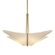 Hubbardton Forge 2011 Modern Brass Spun Frost (SH) Multi Kirigami 4 Light Pendant