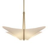 Hubbardton Forge 2011 Modern Brass Spun Frost (SH) Multi Kirigami 4 Light Pendant