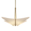 Hubbardton Forge 2011 Modern Brass Spun Frost (SH) Multi Kirigami 4 Light Pendant