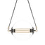 Hubbardton Forge 2016 Black with Brass Accents Clear Glass with Frosted Diffuser (YE) Short Otto Sphere Pendant