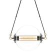 Hubbardton Forge 2016 Black with Brass Accents Stainless Steel Mesh (ZK) Short Otto Sphere Pendant